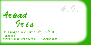 arpad iris business card